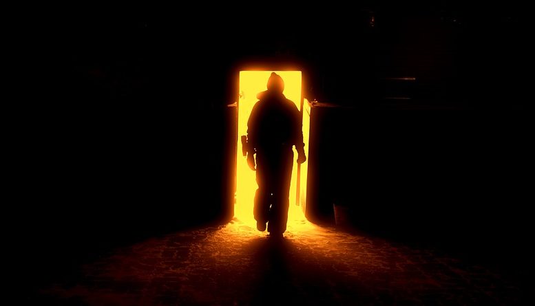 Man in doorway